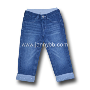 lastest design jeans pants elastic waist jeans